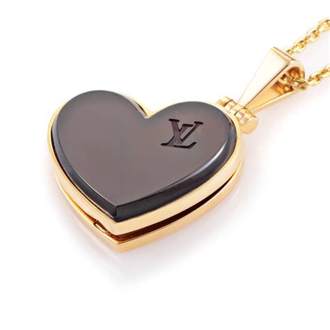 lv locket necklace|14k louis vuitton necklace.